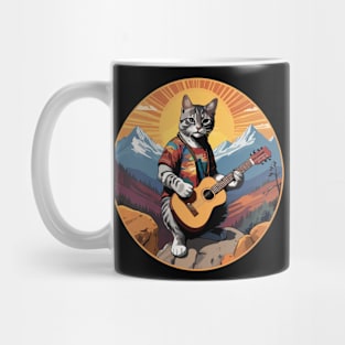 Cat Guitar Mountain Mug